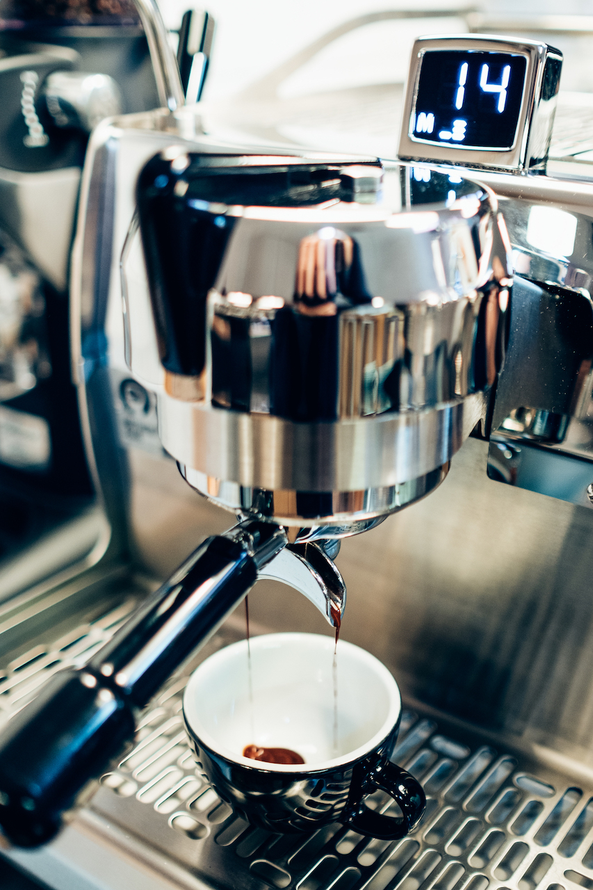Espresso shot being poured