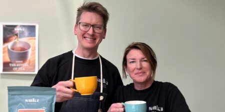 Owners of Suki Tea - Oscar Left, Annie Right